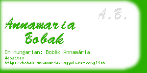 annamaria bobak business card