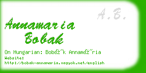 annamaria bobak business card